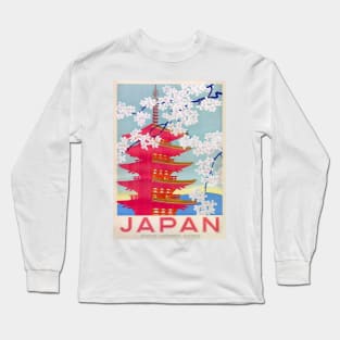 Vintage Japan Travel Retro Japanese Long Sleeve T-Shirt